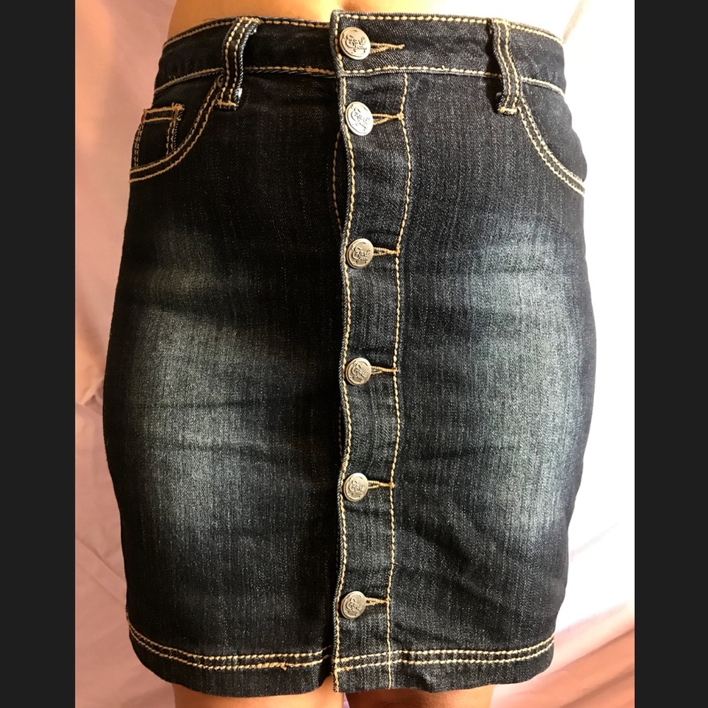 Earl Jeans Denim Blue Skirt Size 8